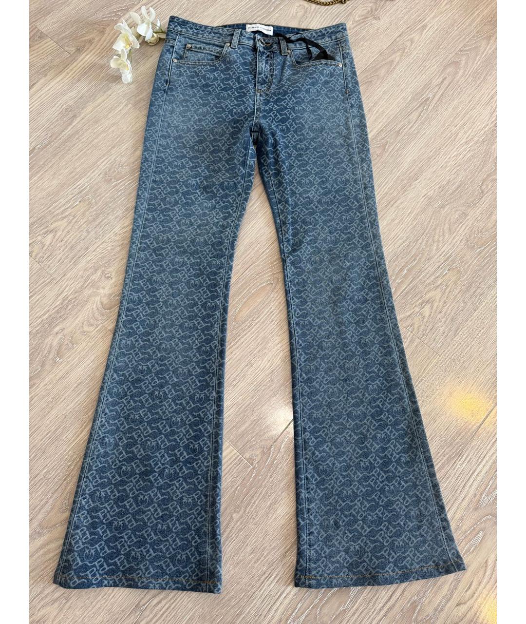 PINKO Синие хлопковые джинсы клеш, фото 8