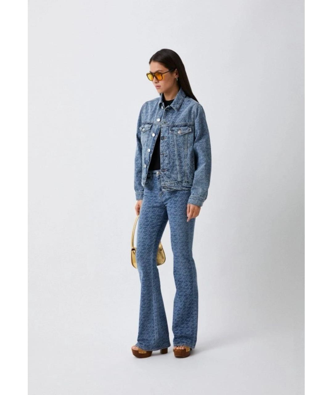 PINKO Синие хлопковые джинсы клеш, фото 3