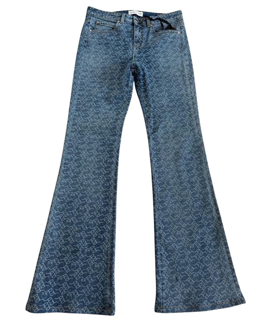 PINKO Синие хлопковые джинсы клеш, фото 1