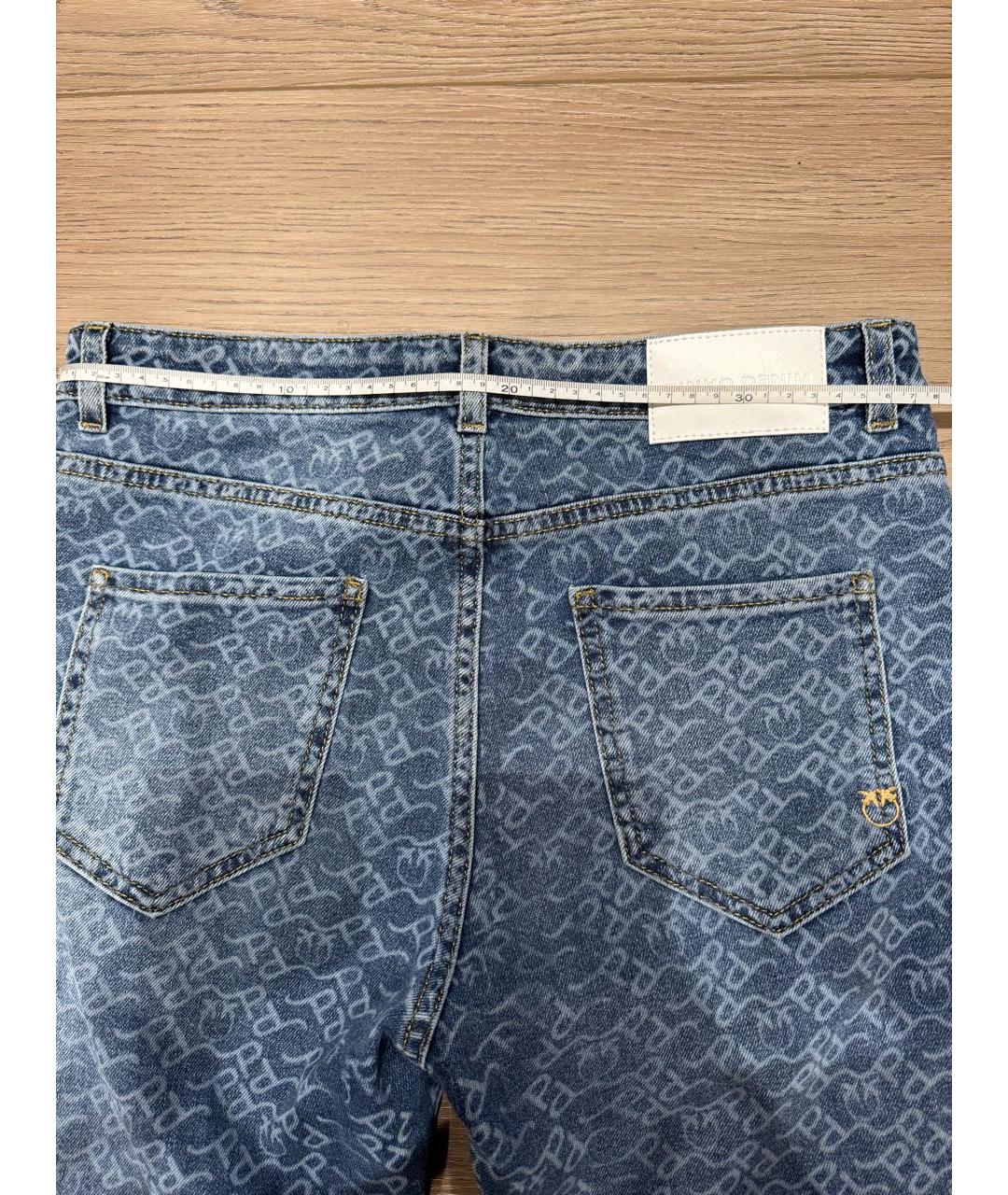 PINKO Синие хлопковые джинсы клеш, фото 7