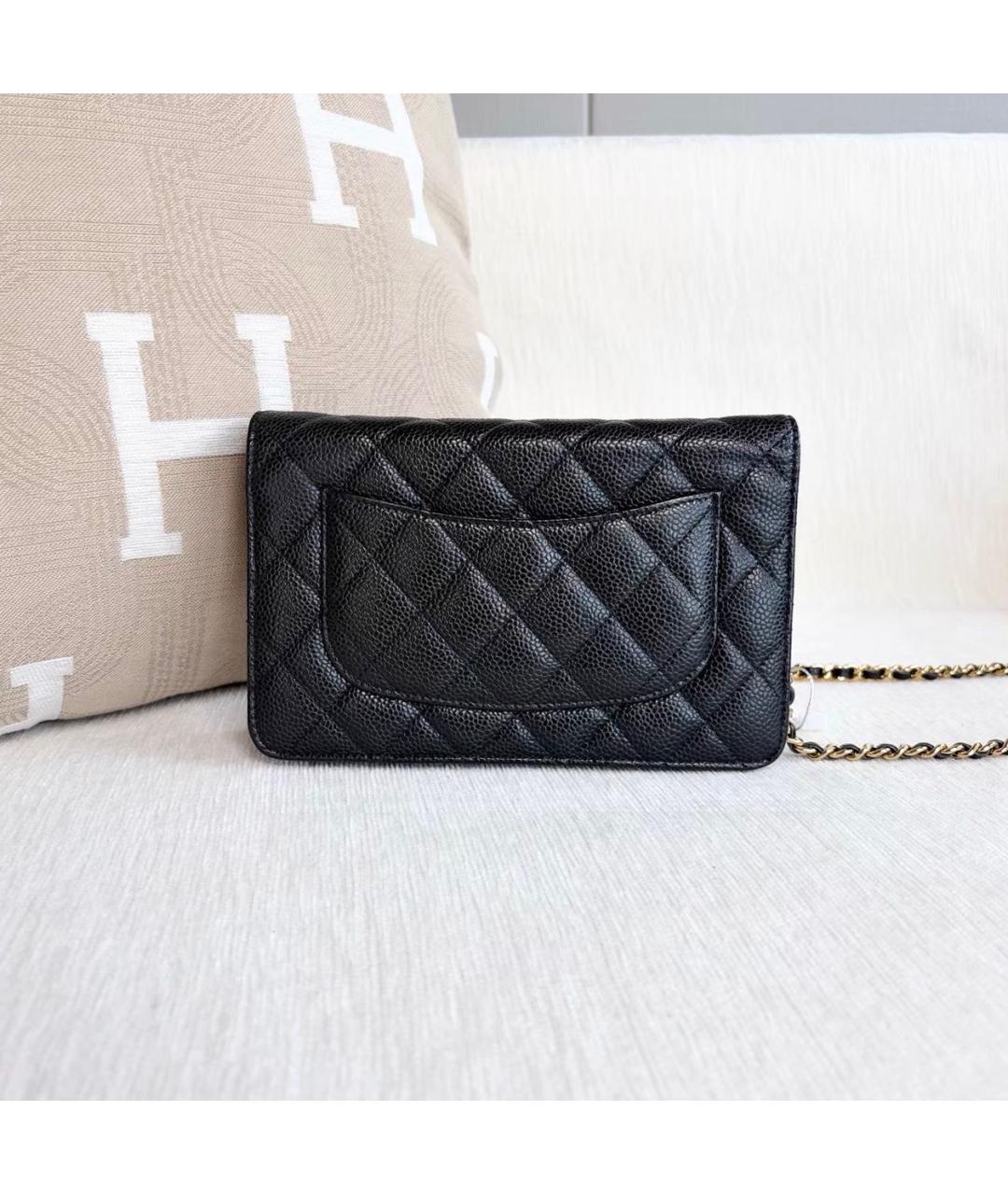 CHANEL Черная кожаная сумка через плечо, фото 3