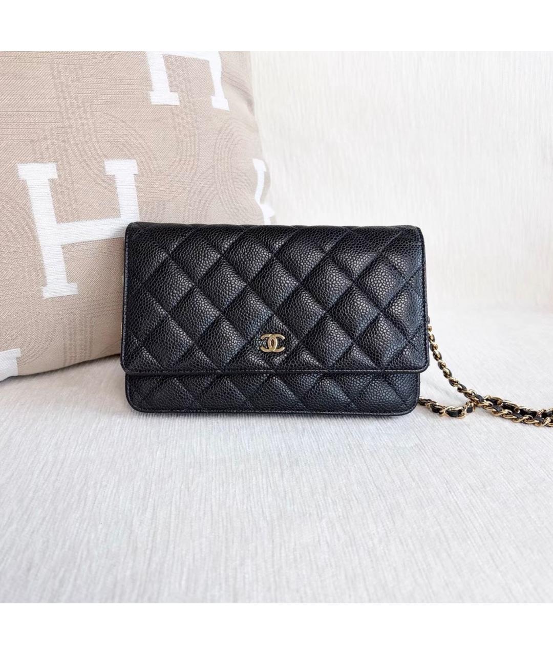 CHANEL Черная кожаная сумка через плечо, фото 2