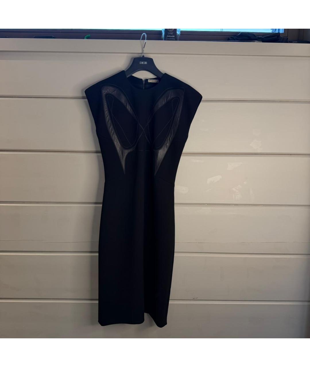 BOTTEGA VENETA Черное полиэстеровое коктейльное платье, фото 7