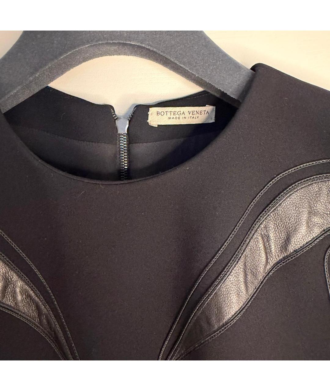 BOTTEGA VENETA Черное полиэстеровое коктейльное платье, фото 4