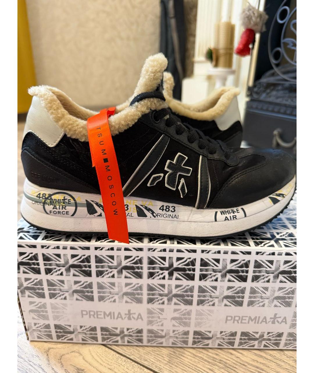 PREMIATA Черные кожаные кроссовки, фото 9