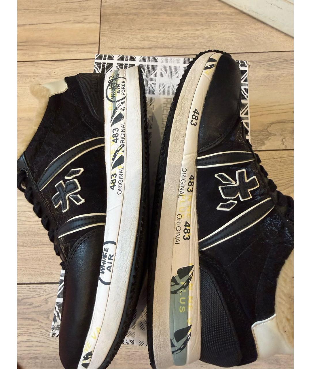 PREMIATA Черные кожаные кроссовки, фото 5