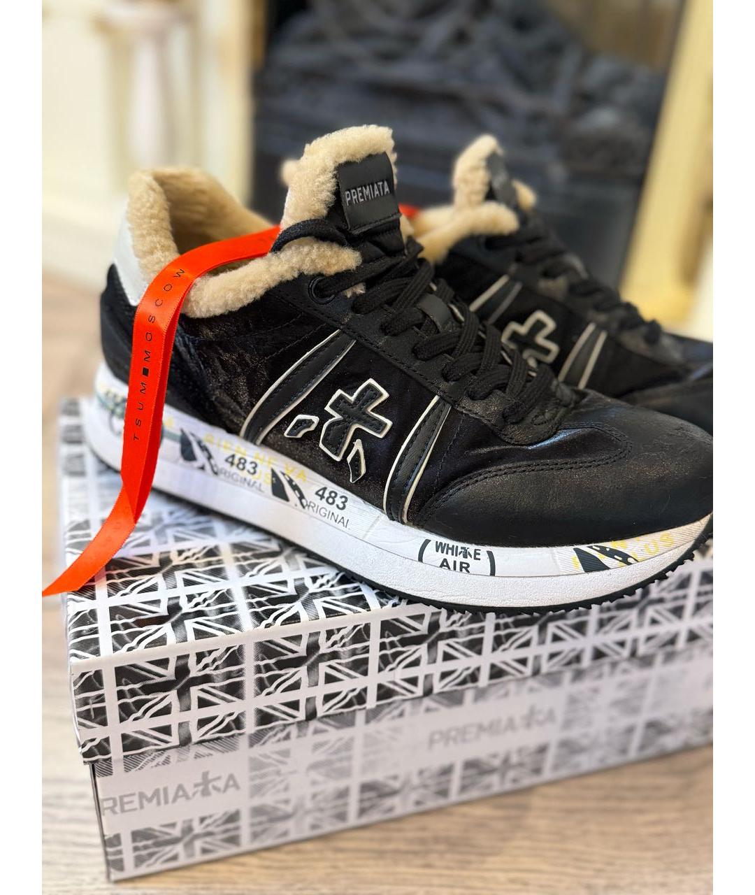 PREMIATA Черные кожаные кроссовки, фото 6