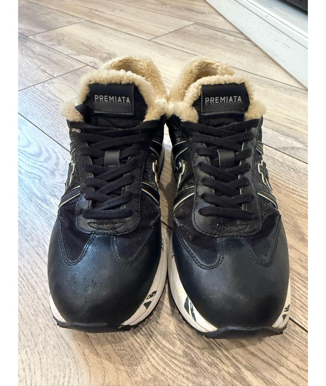 PREMIATA Черные кожаные кроссовки, фото 2