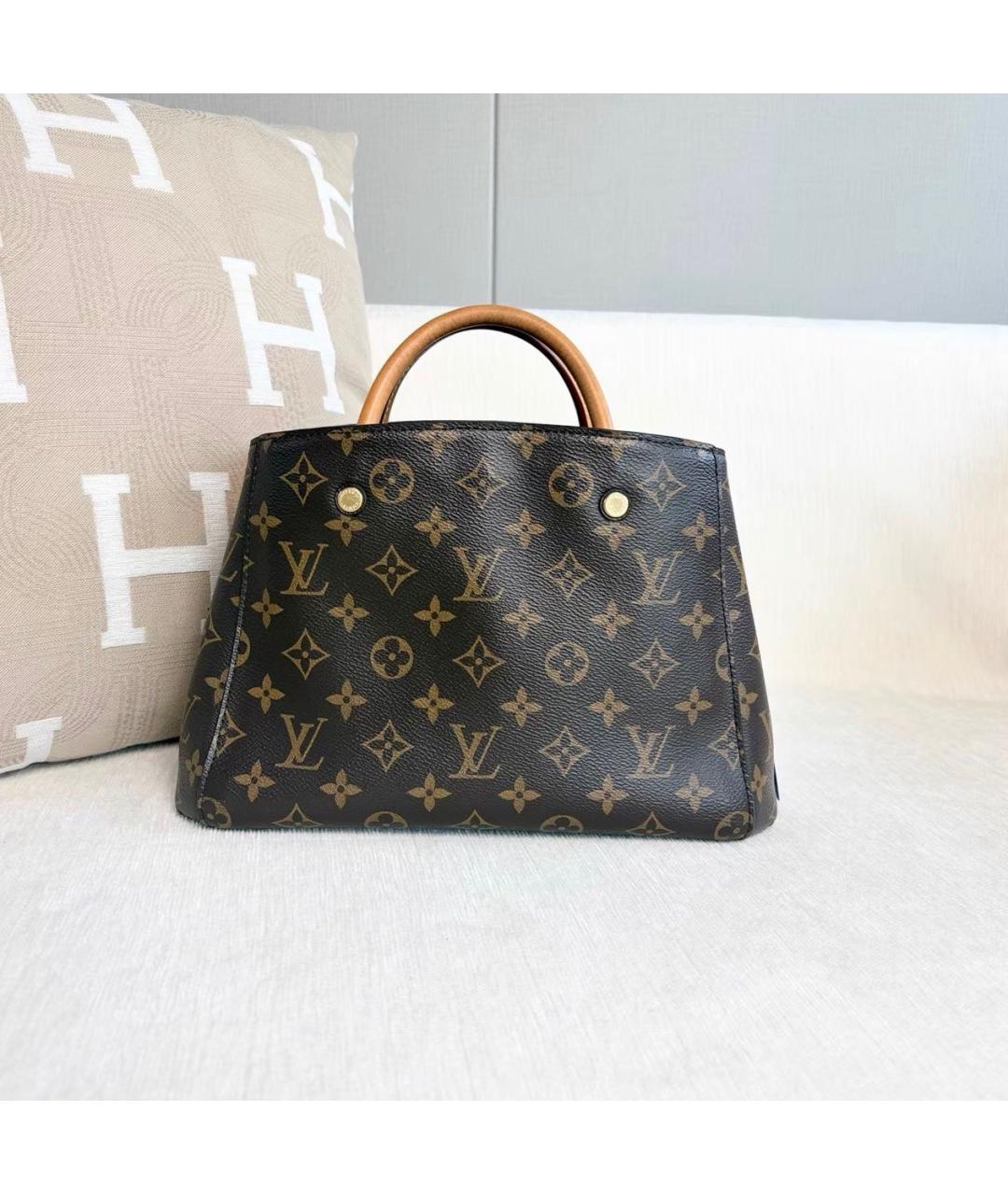 LOUIS VUITTON Коричневая сумка с короткими ручками, фото 6