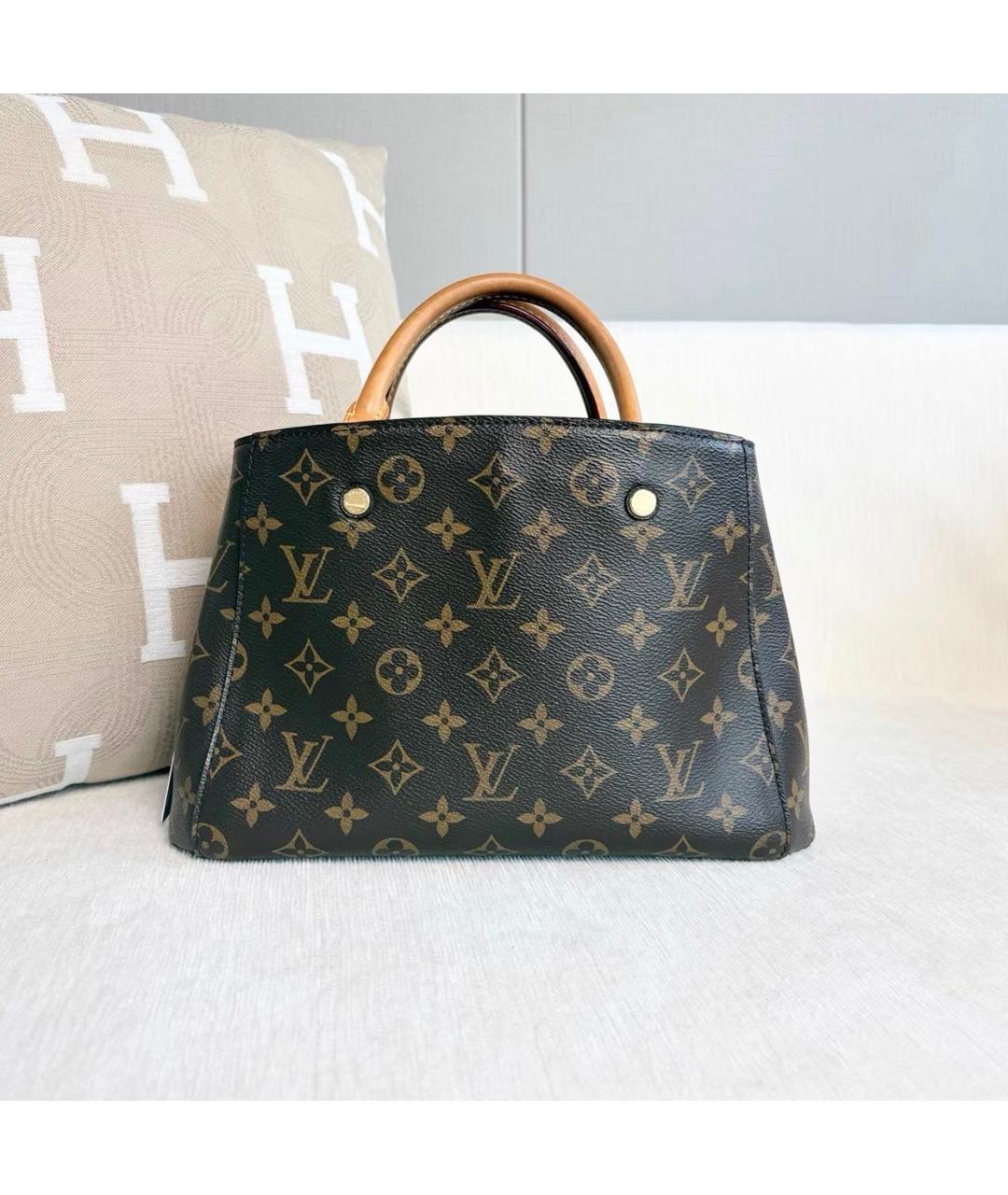 LOUIS VUITTON Коричневая сумка с короткими ручками, фото 3