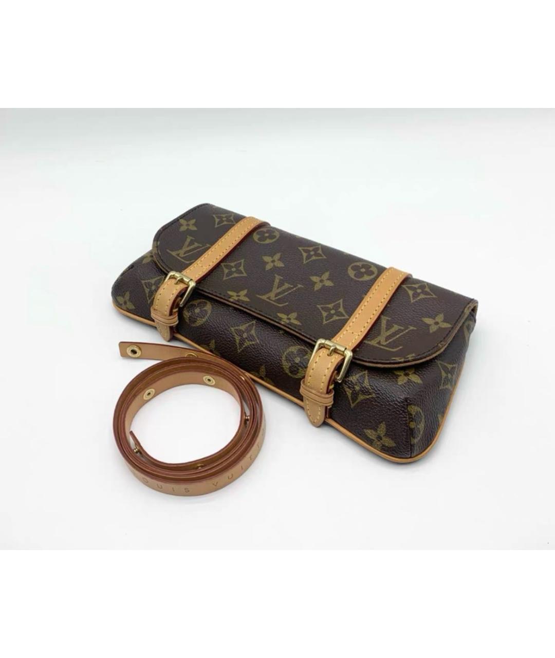 LOUIS VUITTON Коричневая поясная сумка, фото 5