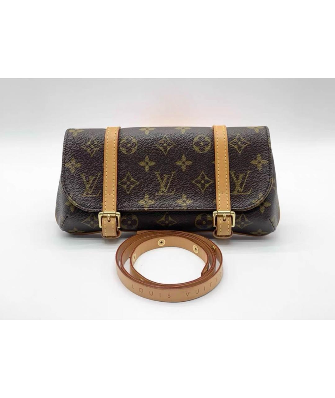 LOUIS VUITTON Коричневая поясная сумка, фото 7