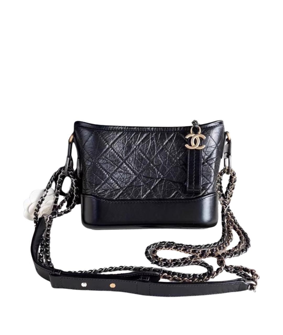 CHANEL Черная кожаная сумка через плечо, фото 1