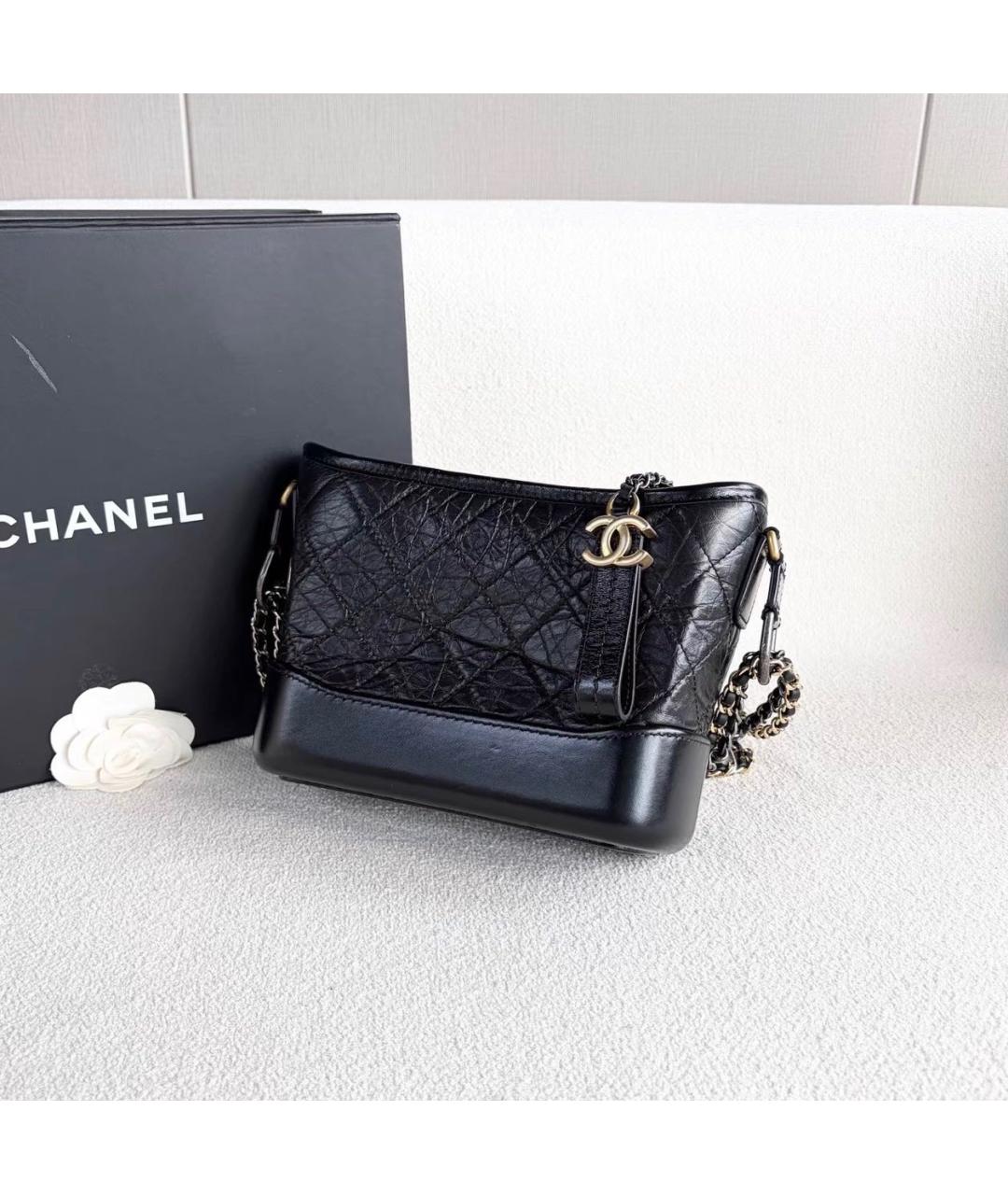 CHANEL Черная кожаная сумка через плечо, фото 4
