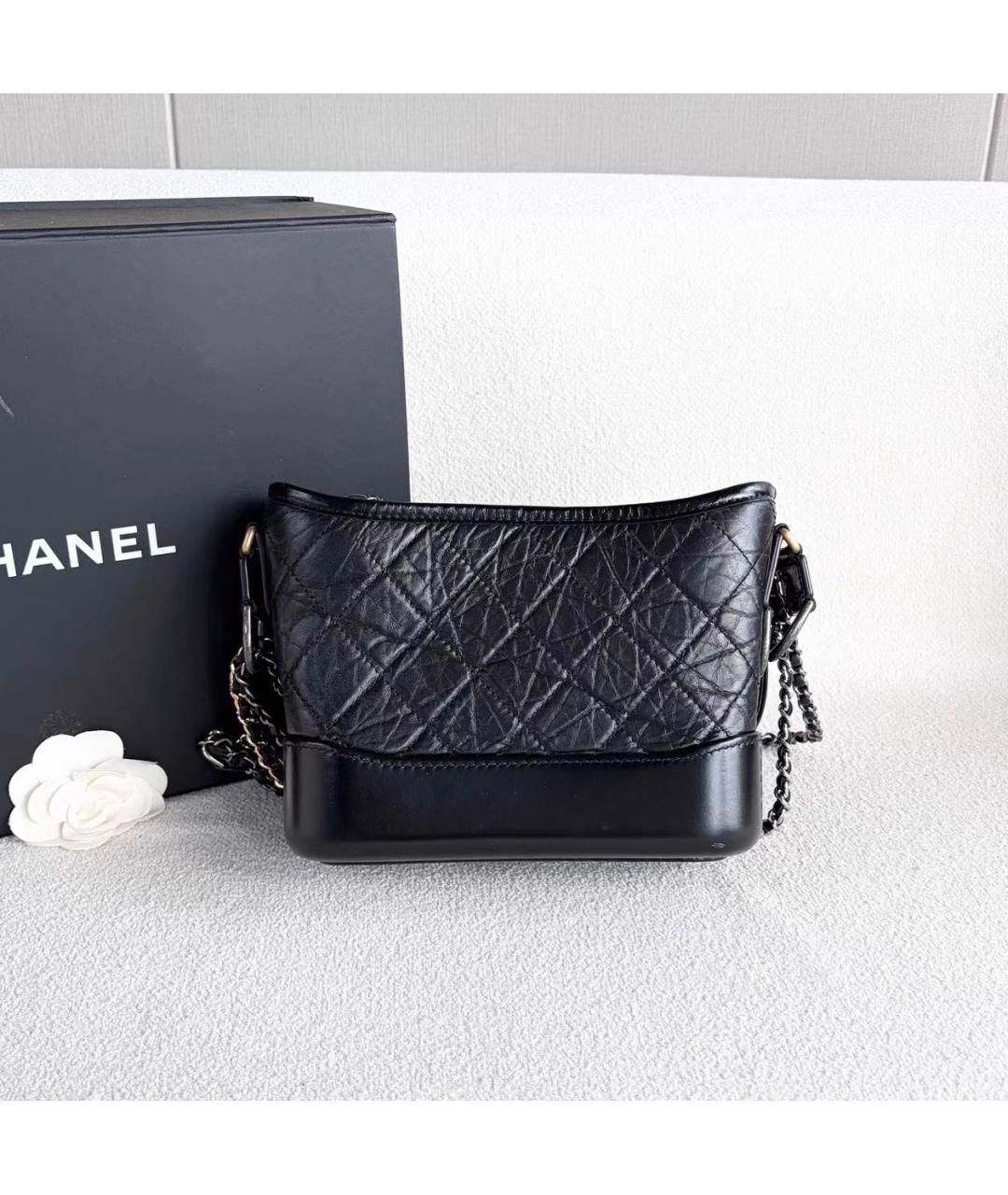 CHANEL Черная кожаная сумка через плечо, фото 3