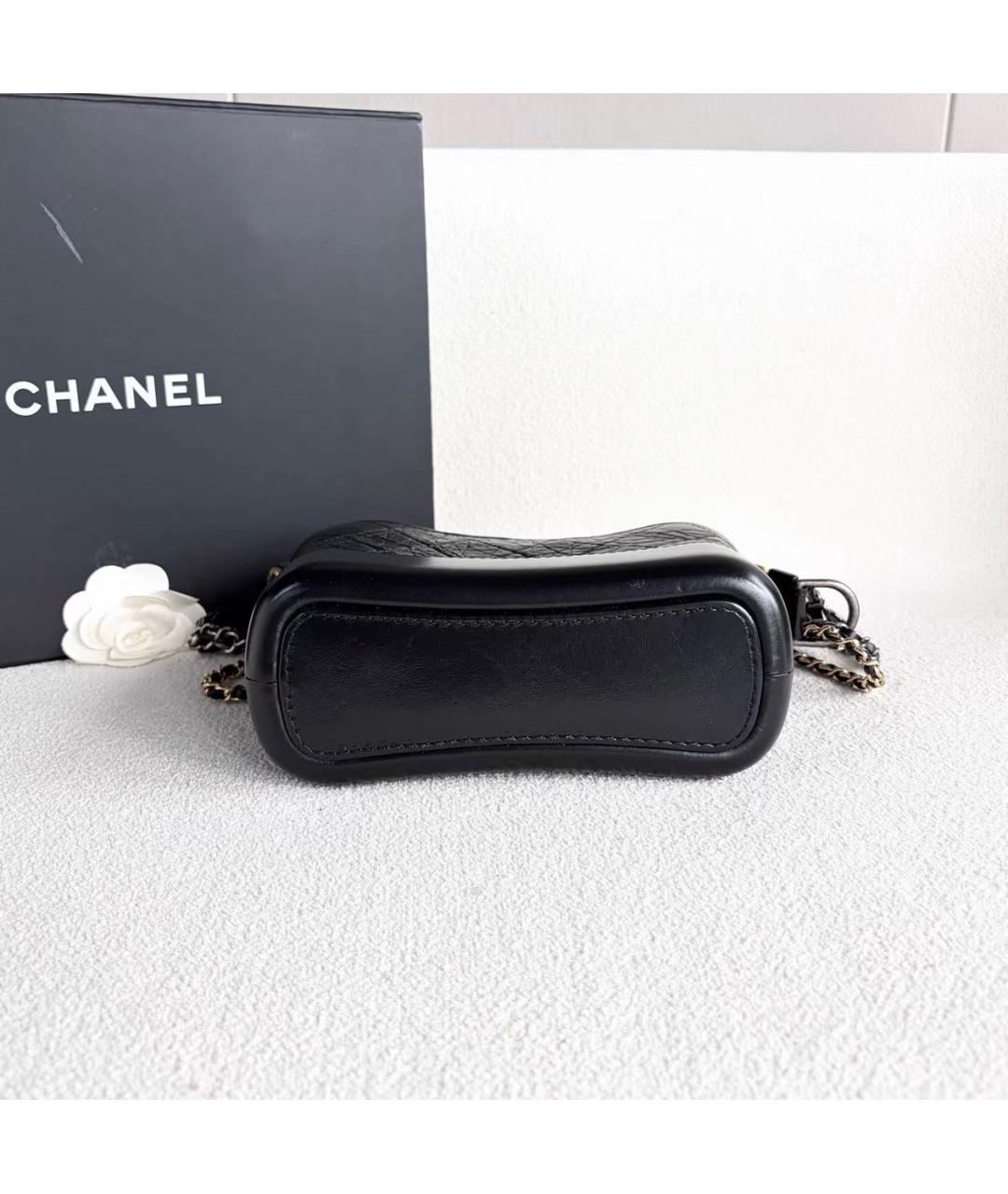 CHANEL Черная кожаная сумка через плечо, фото 5