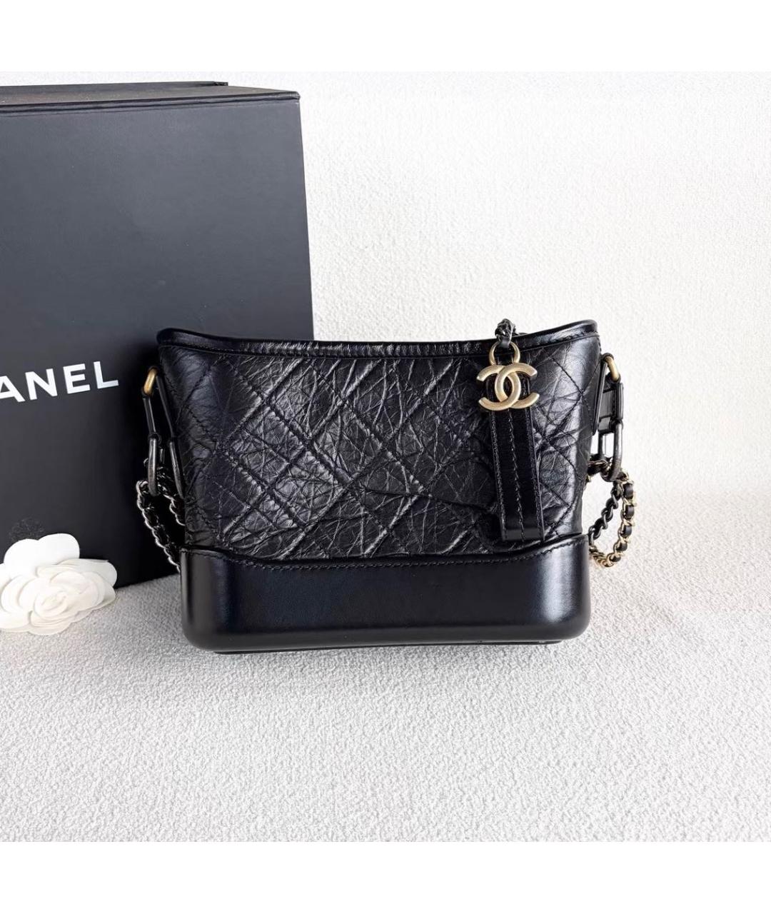CHANEL Черная кожаная сумка через плечо, фото 2
