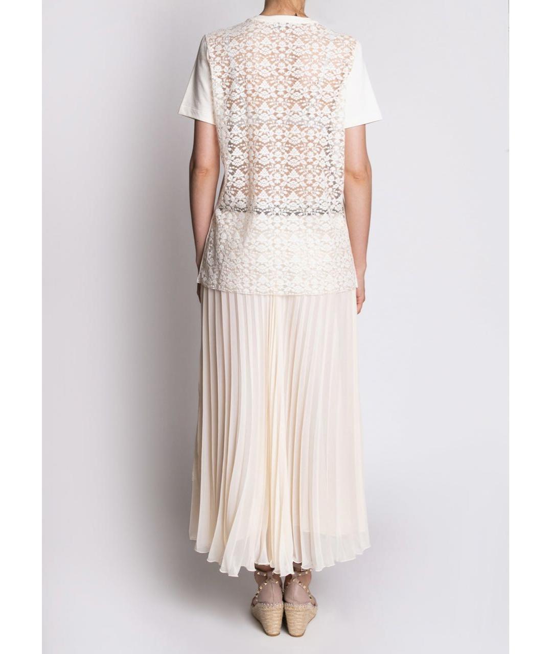 ERMANNO SCERVINO Бежевый хлопковый костюм с юбками, фото 5