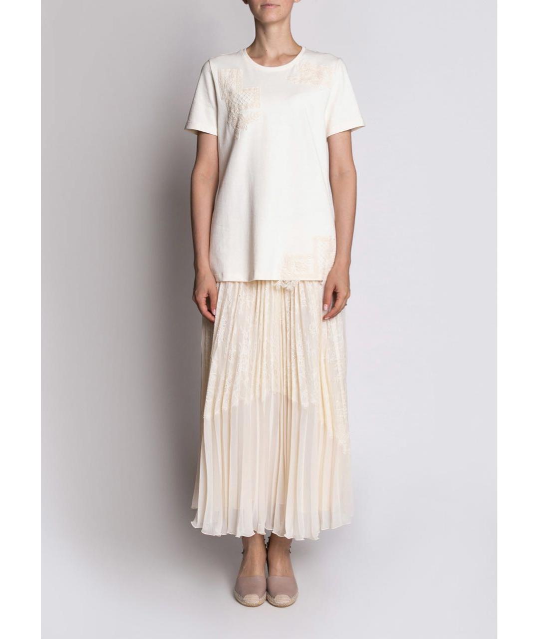 ERMANNO SCERVINO Бежевый хлопковый костюм с юбками, фото 4