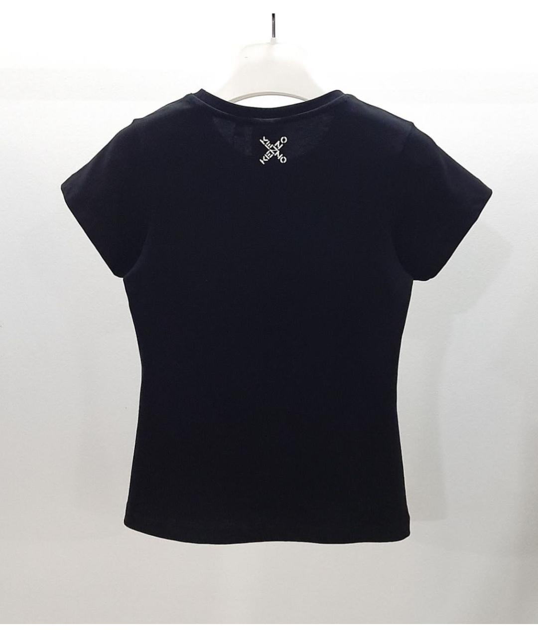 KENZO Черная хлопковая футболка, фото 2