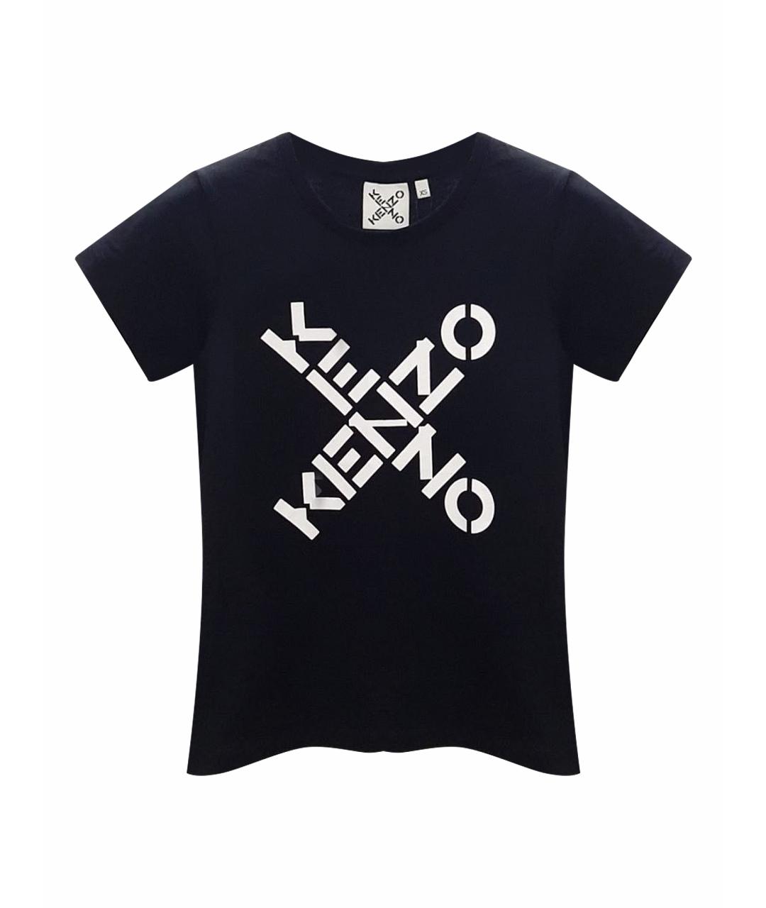 KENZO Черная хлопковая футболка, фото 1