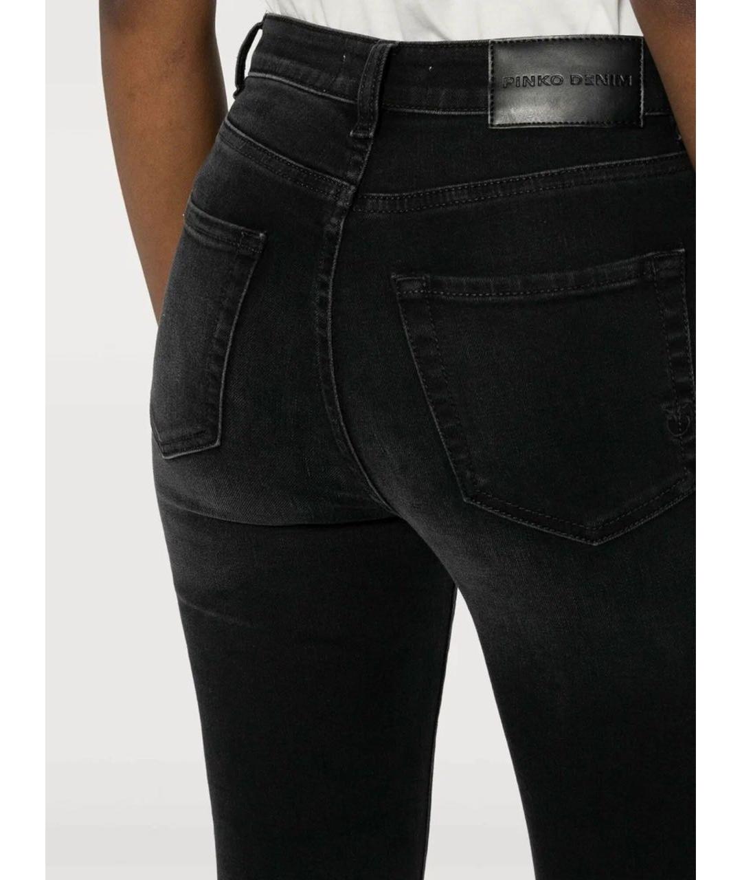 PINKO Черные хлопковые джинсы слим, фото 8