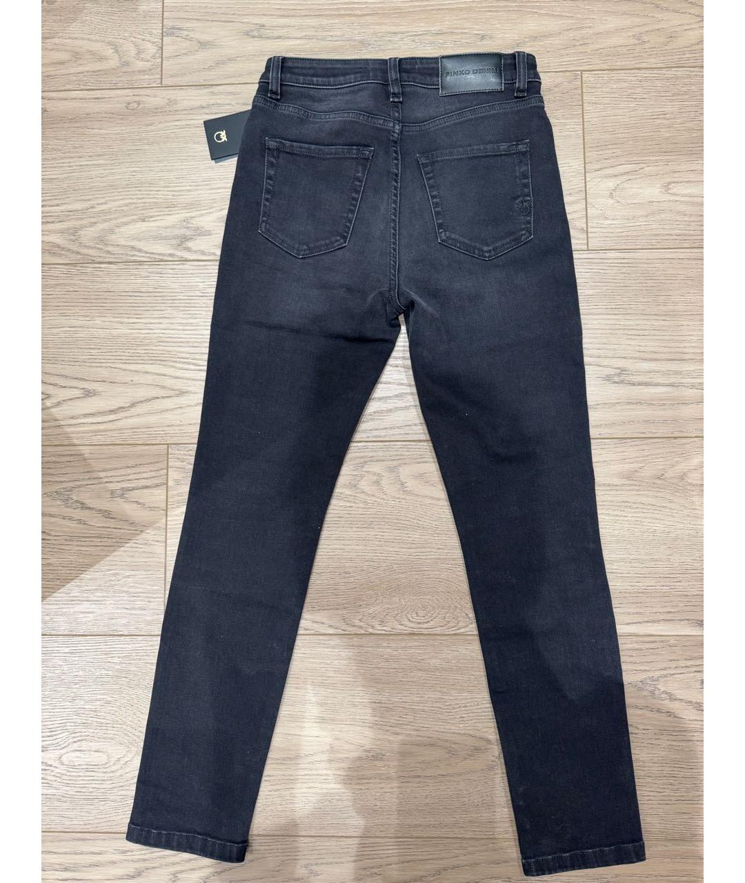 PINKO Черные хлопковые джинсы слим, фото 7