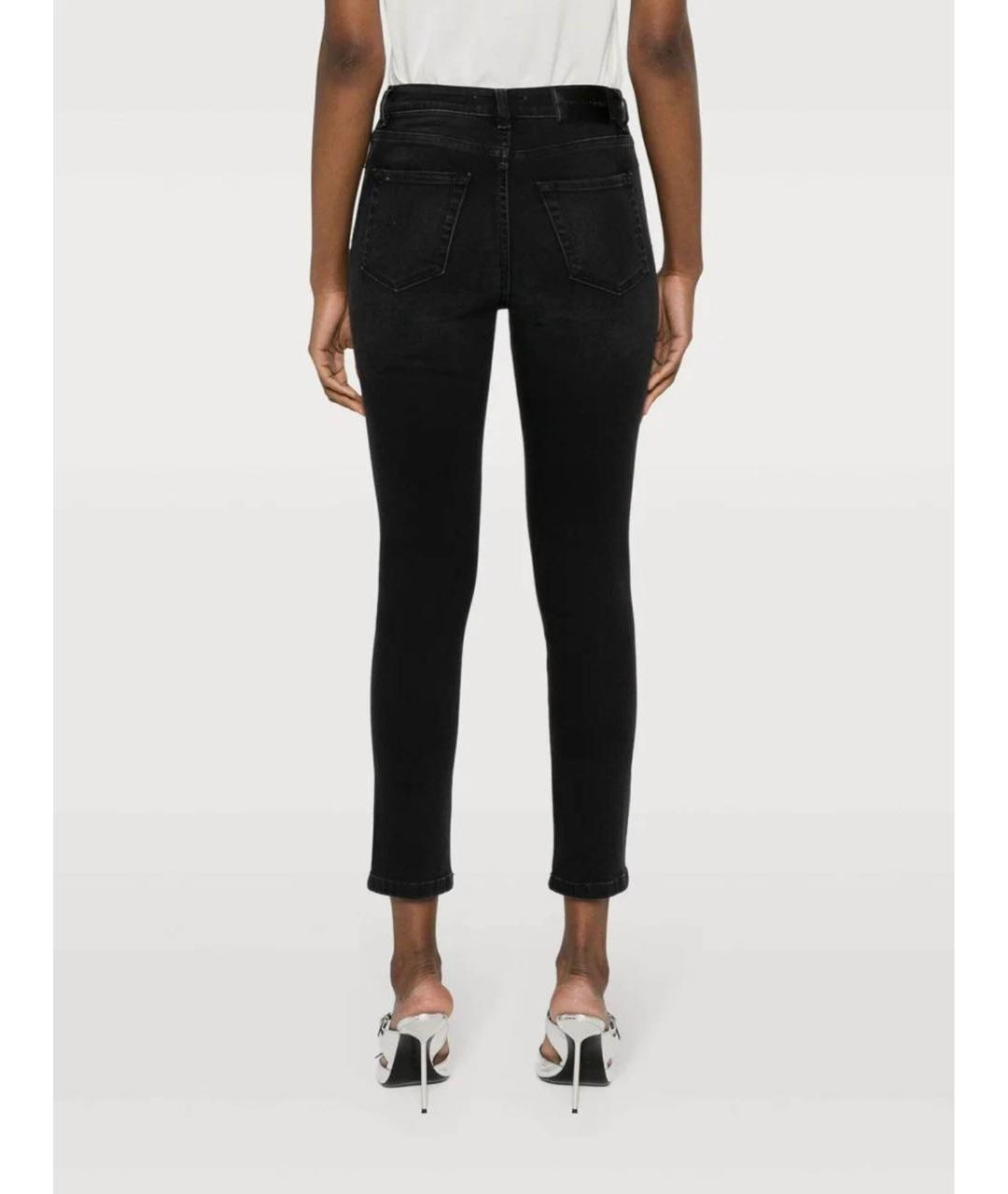 PINKO Черные хлопковые джинсы слим, фото 3