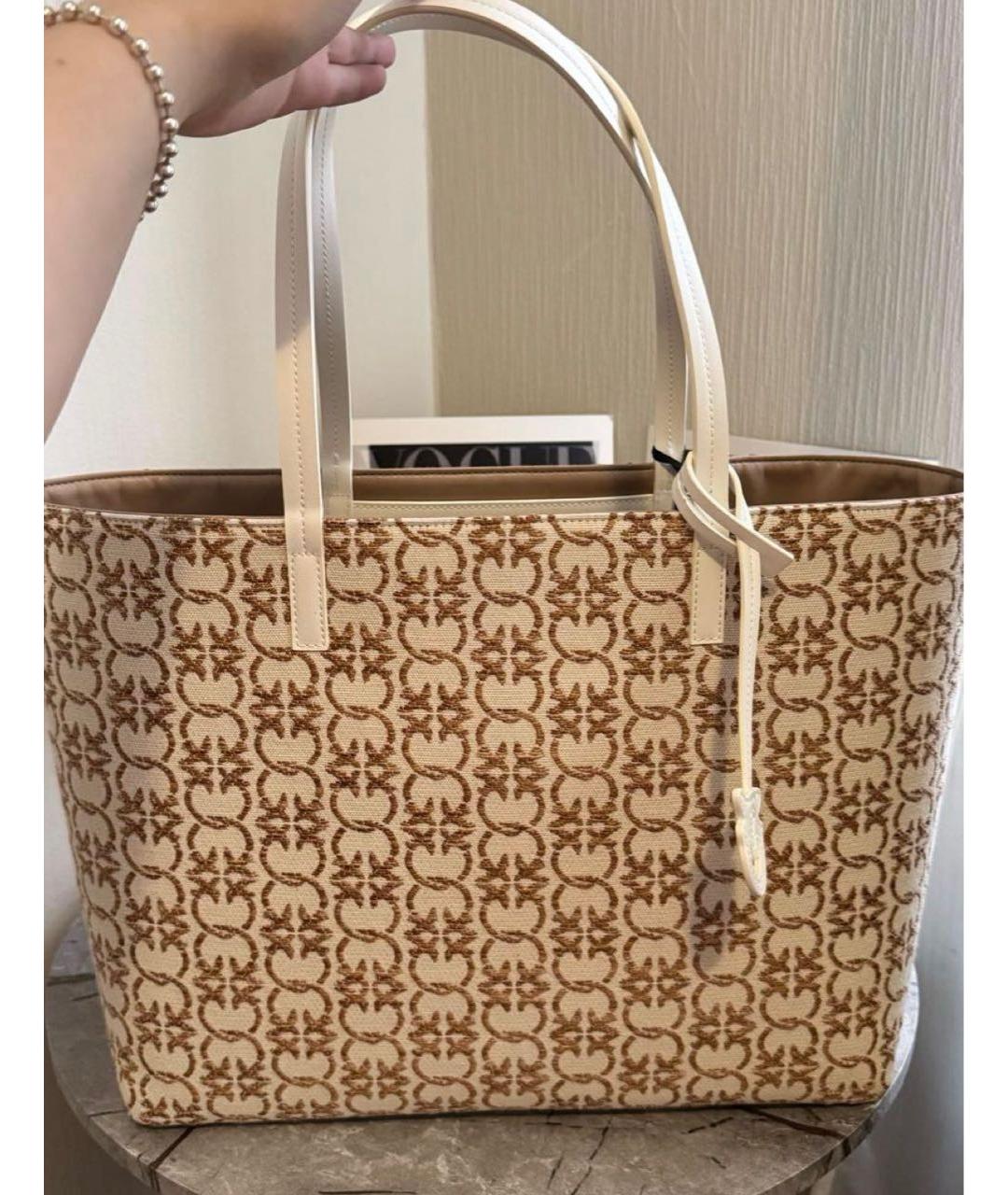 PINKO Бежевая сумка тоут, фото 4