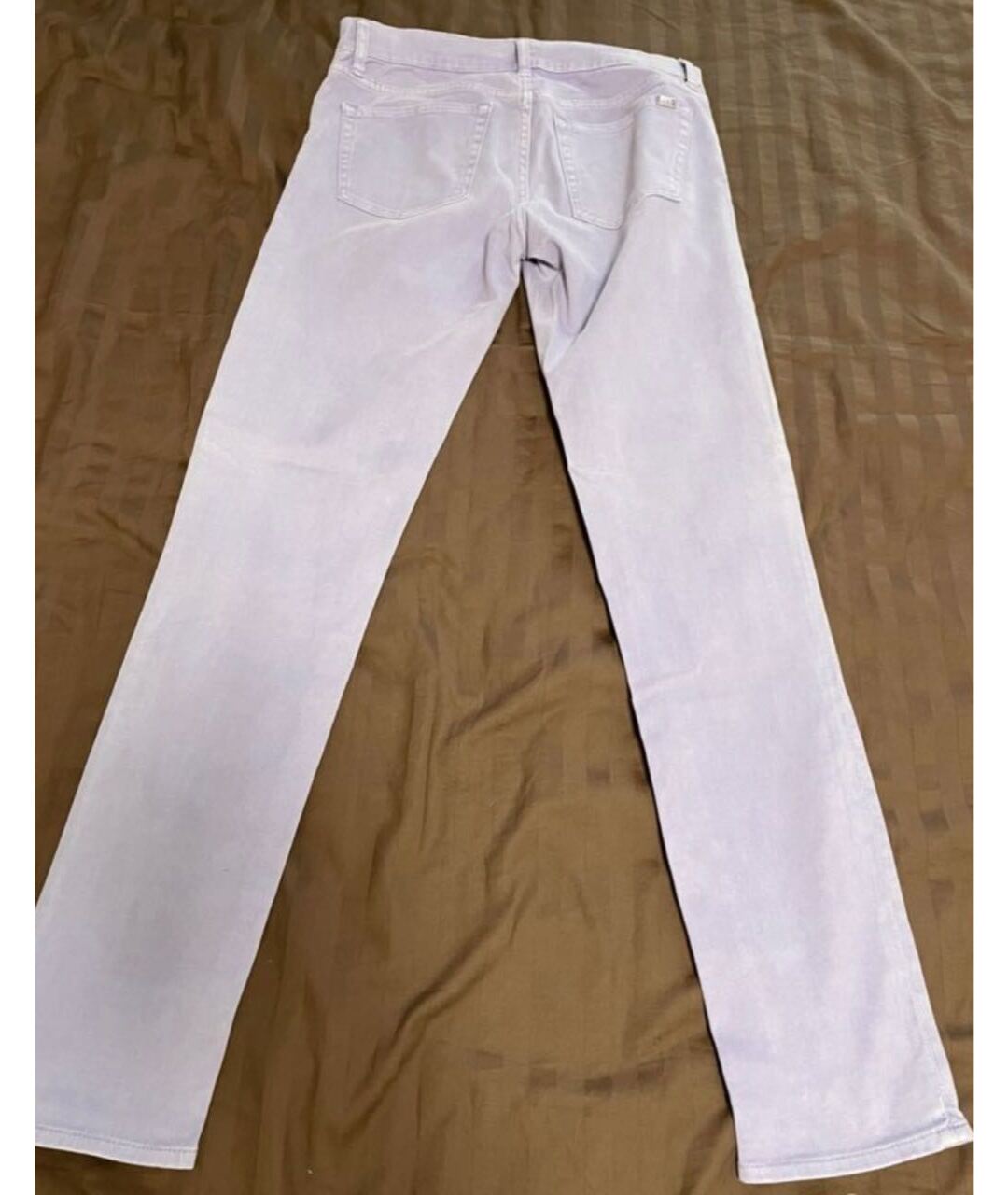 RALPH LAUREN Фиолетовые хлопко-эластановые брюки узкие, фото 3