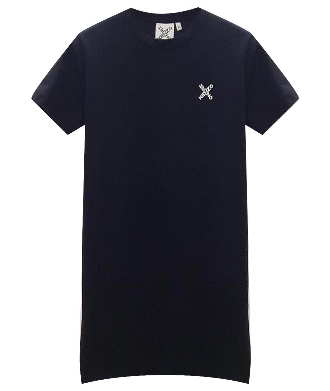 KENZO Черное хлопковое повседневное платье, фото 1