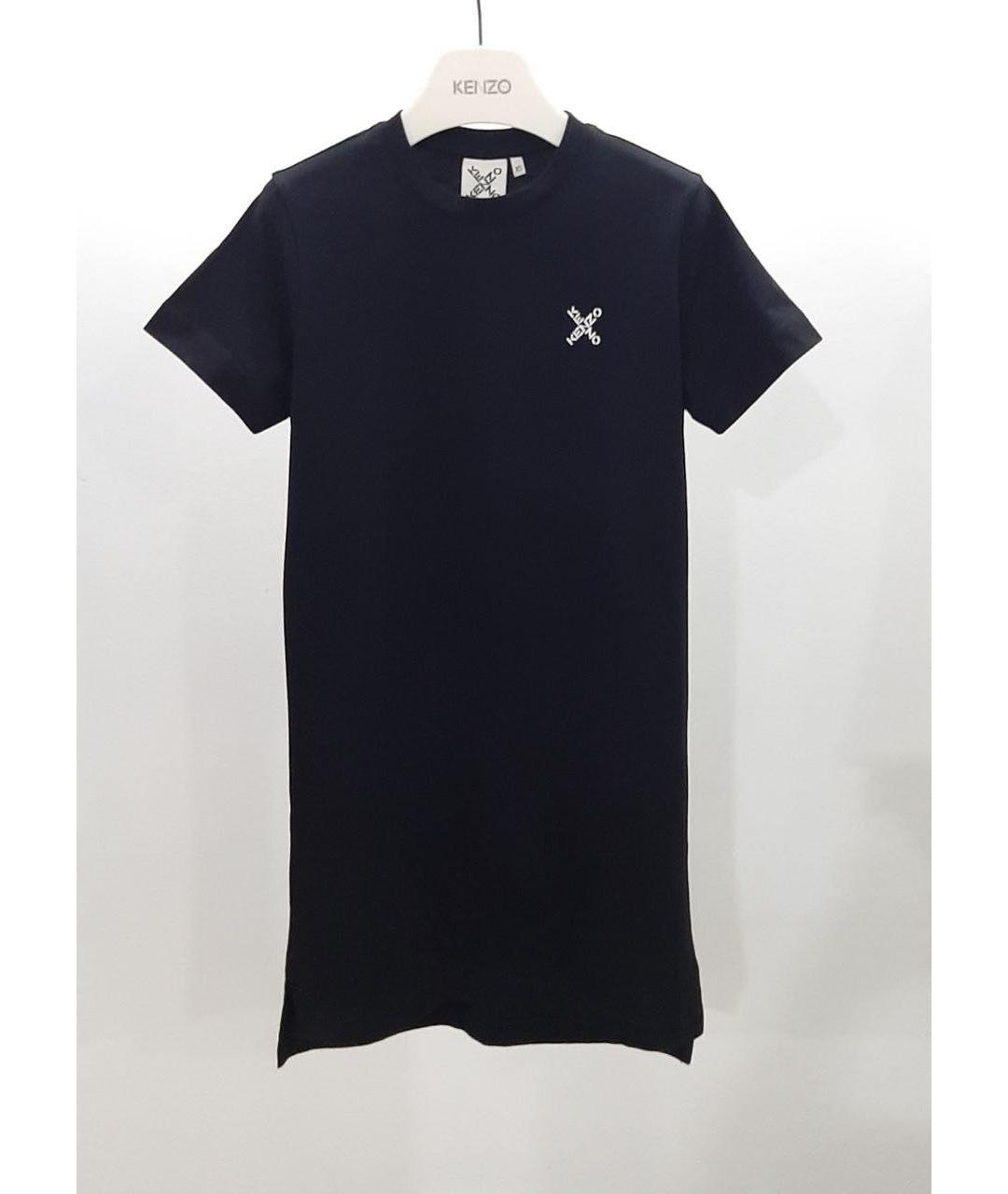 KENZO Черное хлопковое повседневное платье, фото 3