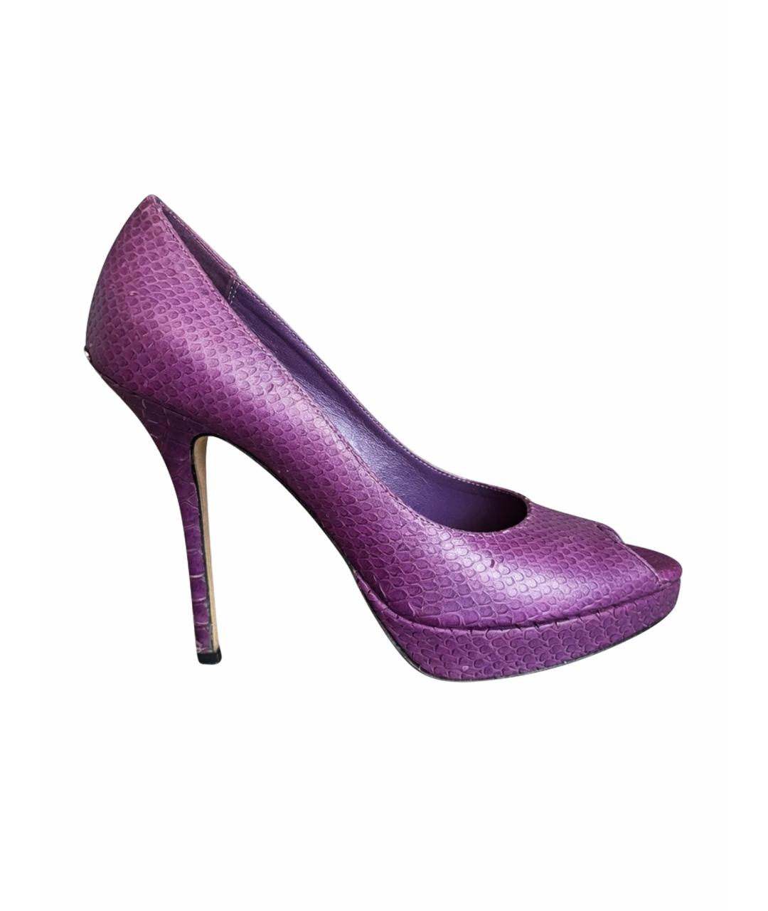 CHRISTIAN DIOR Фиолетовые кожаные туфли, фото 1