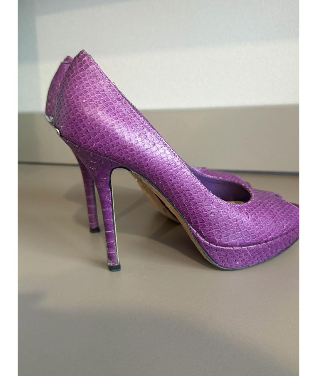 CHRISTIAN DIOR Фиолетовые кожаные туфли, фото 5