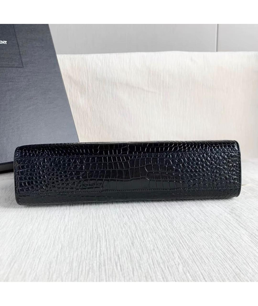 SAINT LAURENT Черная кожаная сумка через плечо, фото 4