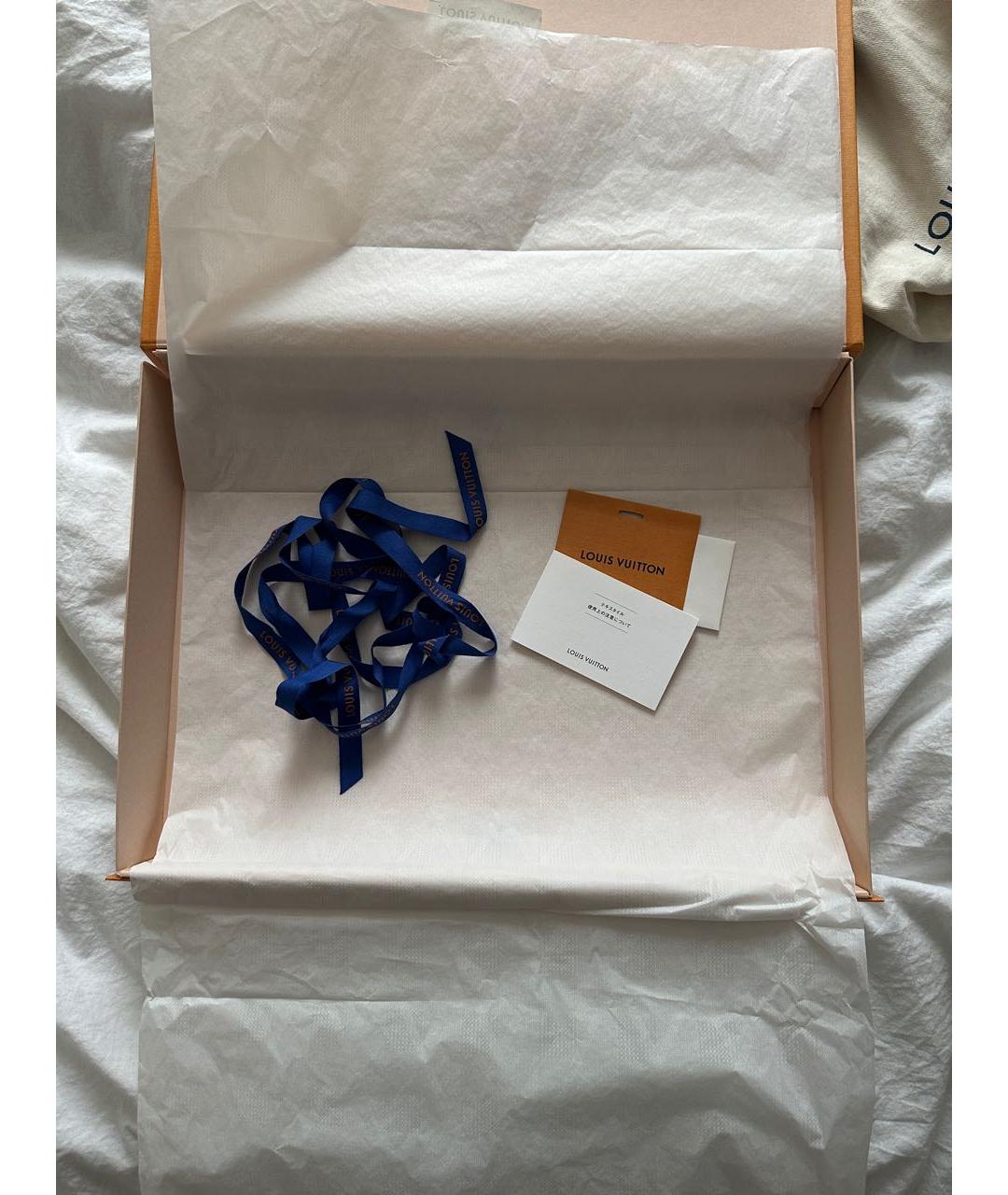 LOUIS VUITTON Голубой шерстяной шарф, фото 4