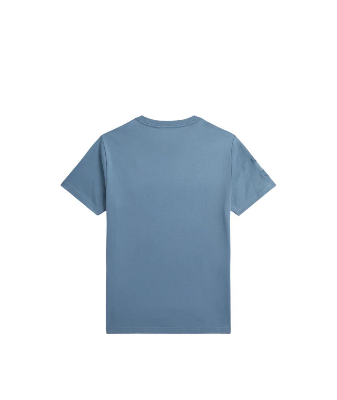 POLO RALPH LAUREN Синяя хлопковая футболка, фото 2