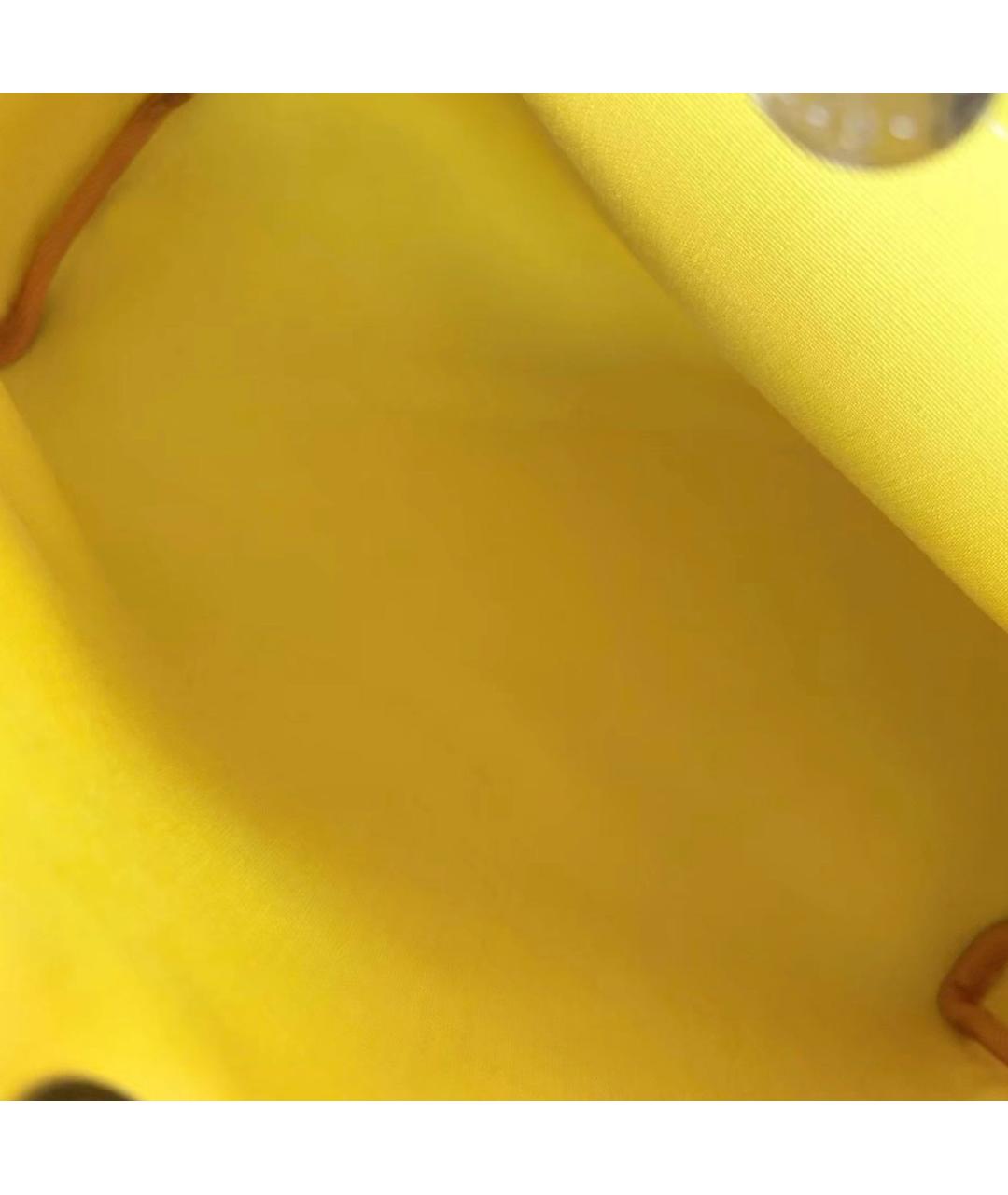 HERMES Желтая тканевая сумка через плечо, фото 7