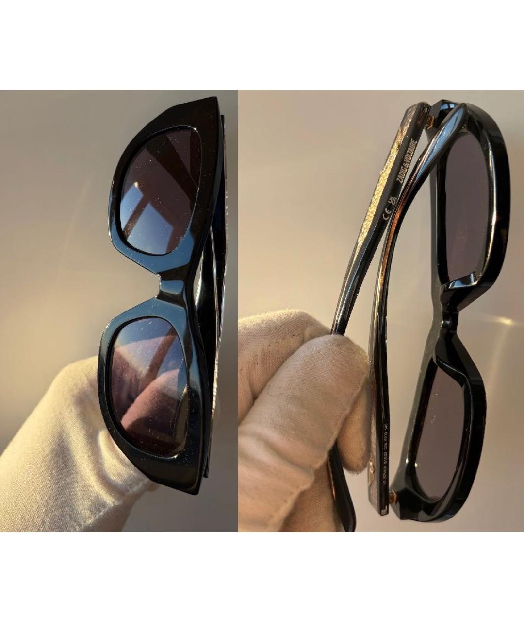 ZADIG & VOLTAIRE Черные пластиковые солнцезащитные очки, фото 5