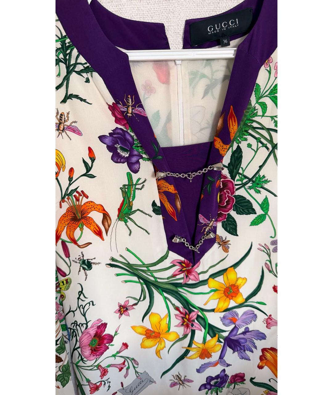 GUCCI Шелковое коктейльное платье, фото 4