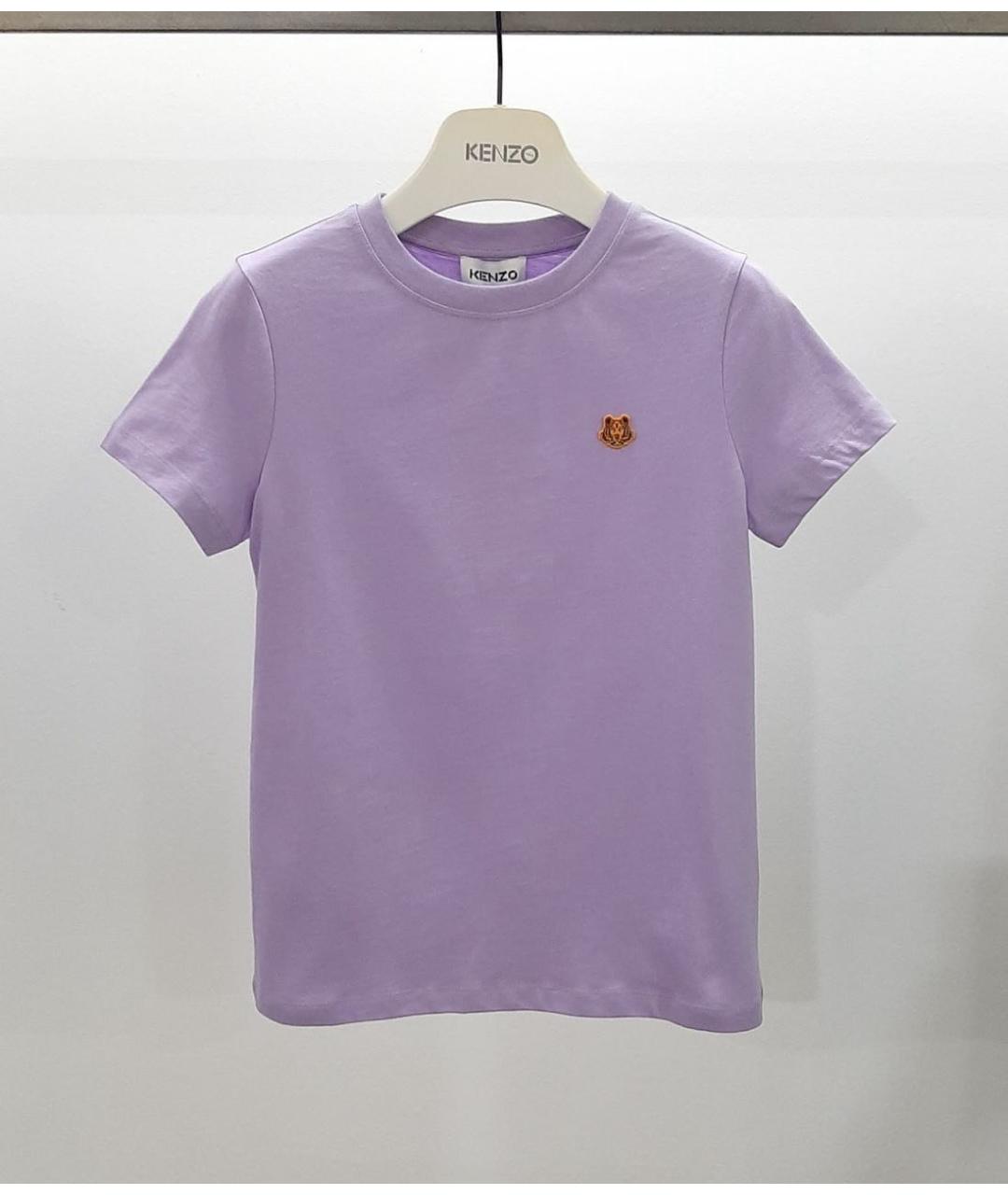 KENZO Фиолетовая хлопковая футболка, фото 3