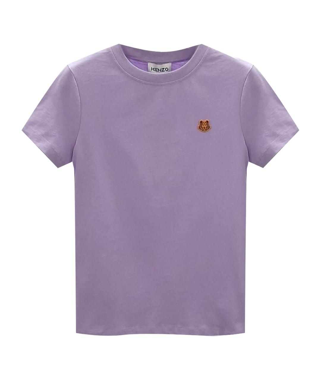 KENZO Фиолетовая хлопковая футболка, фото 1
