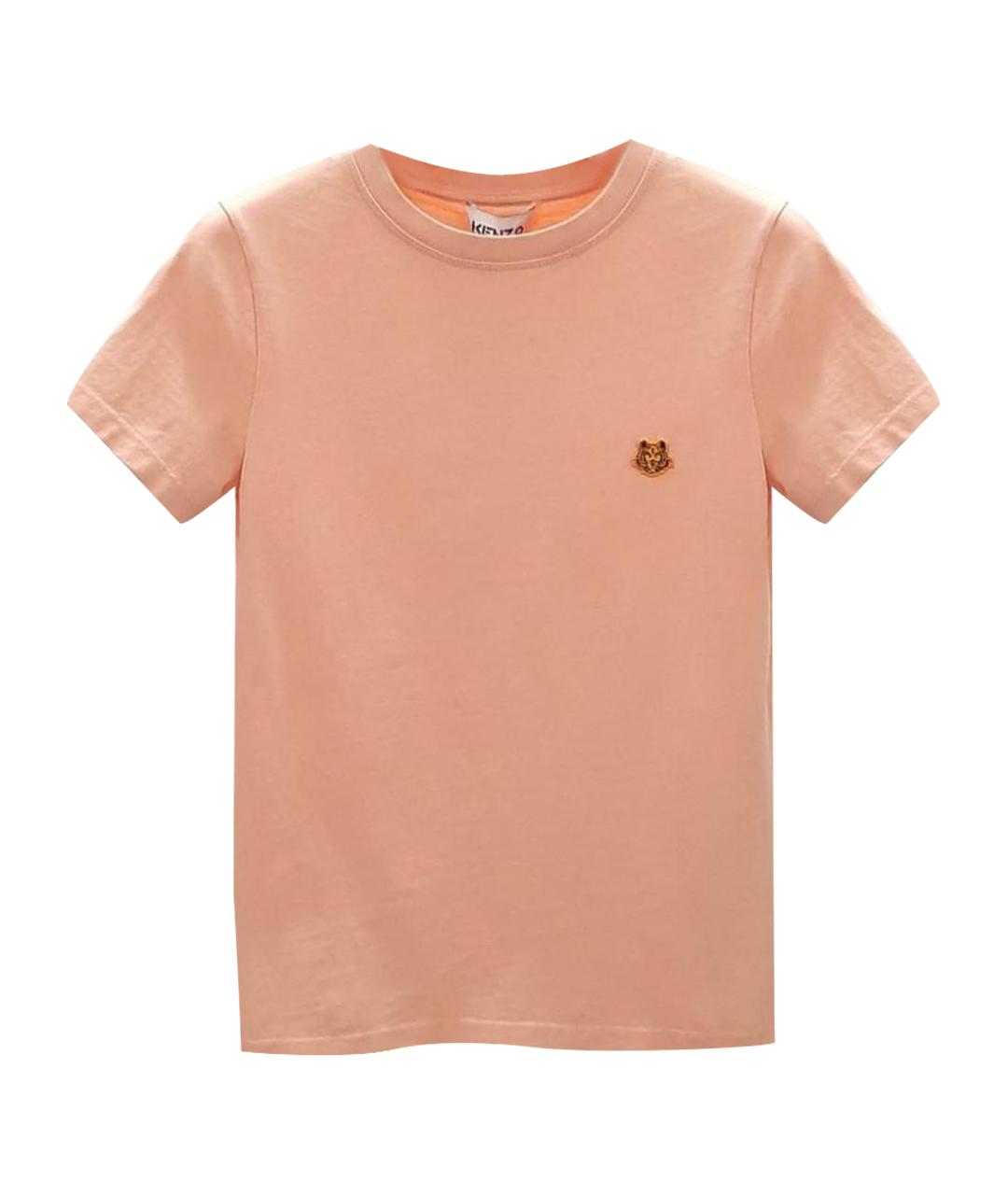 KENZO Оранжевая хлопковая футболка, фото 1