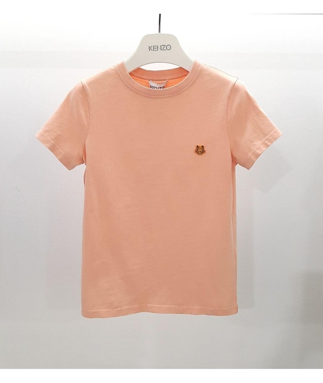 KENZO Оранжевая хлопковая футболка, фото 3