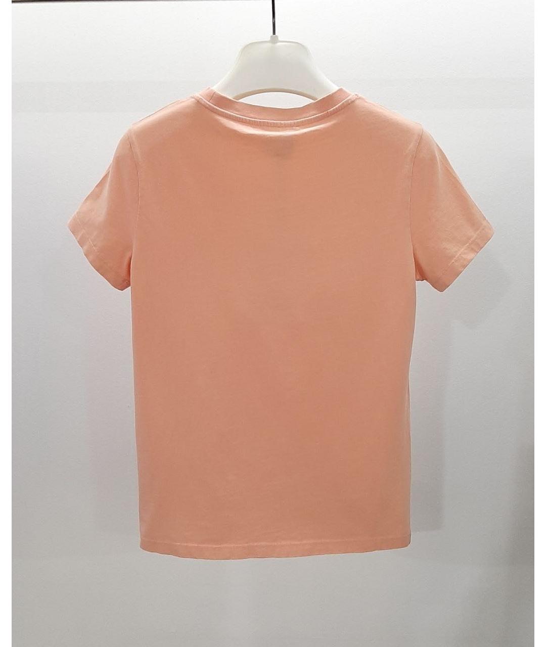 KENZO Оранжевая хлопковая футболка, фото 2