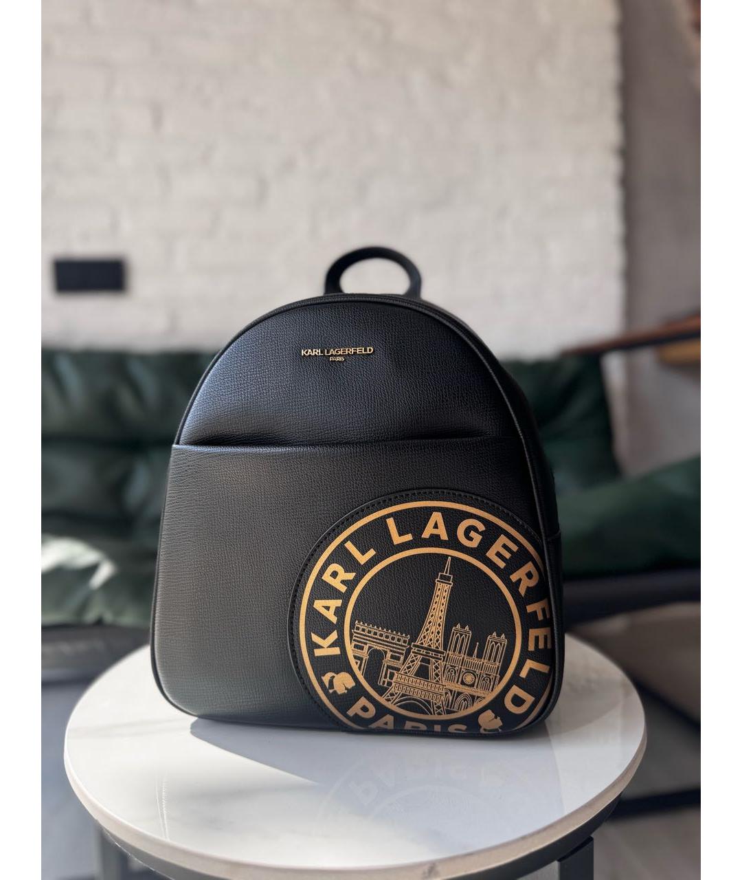 KARL LAGERFELD Черный рюкзак из искусственной кожи, фото 5