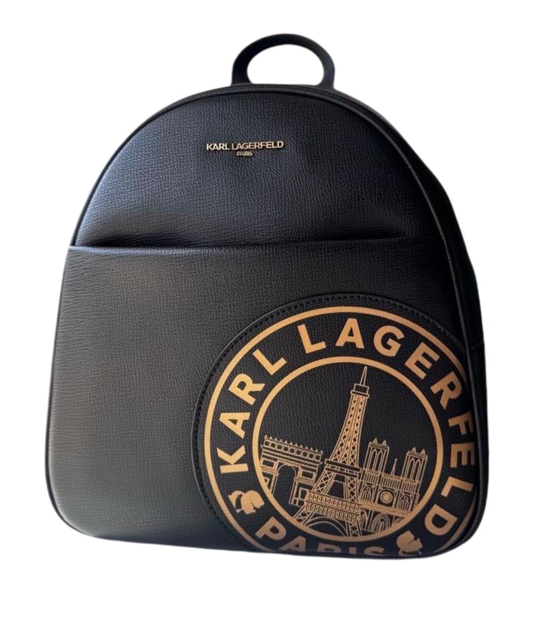 KARL LAGERFELD Черный рюкзак из искусственной кожи, фото 1
