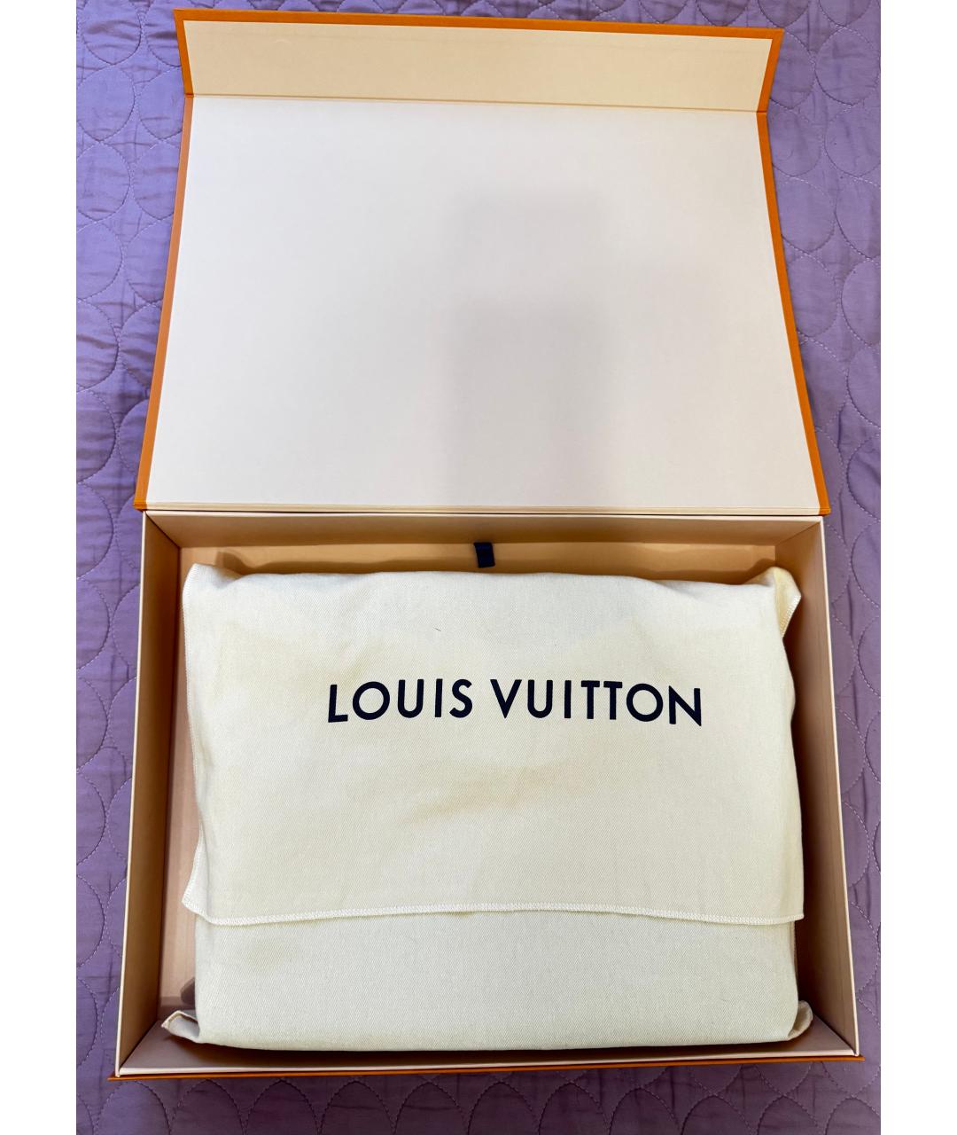LOUIS VUITTON Черный кожаный портфель, фото 4