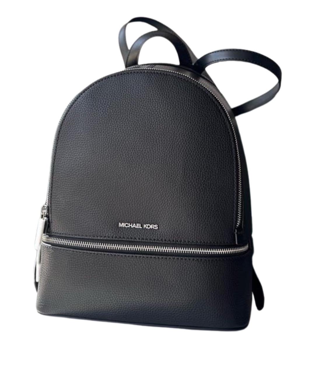 MICHAEL KORS Черный кожаный рюкзак, фото 1