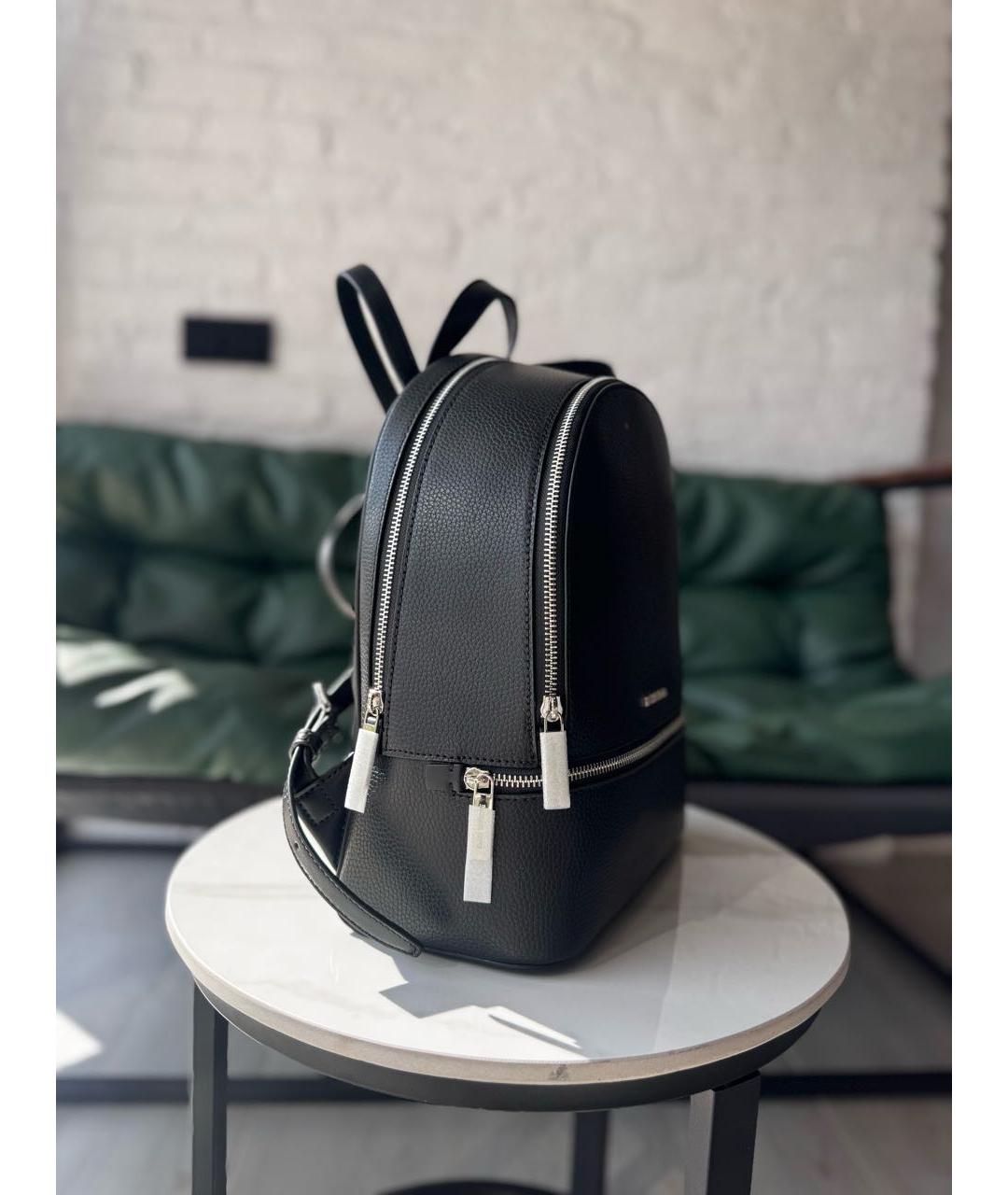 MICHAEL KORS Черный кожаный рюкзак, фото 2